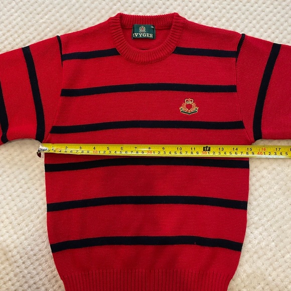 IVYGER Vintage Red and Navy Sweater size 6-7 boys. EUC! - Picture 6 of 10